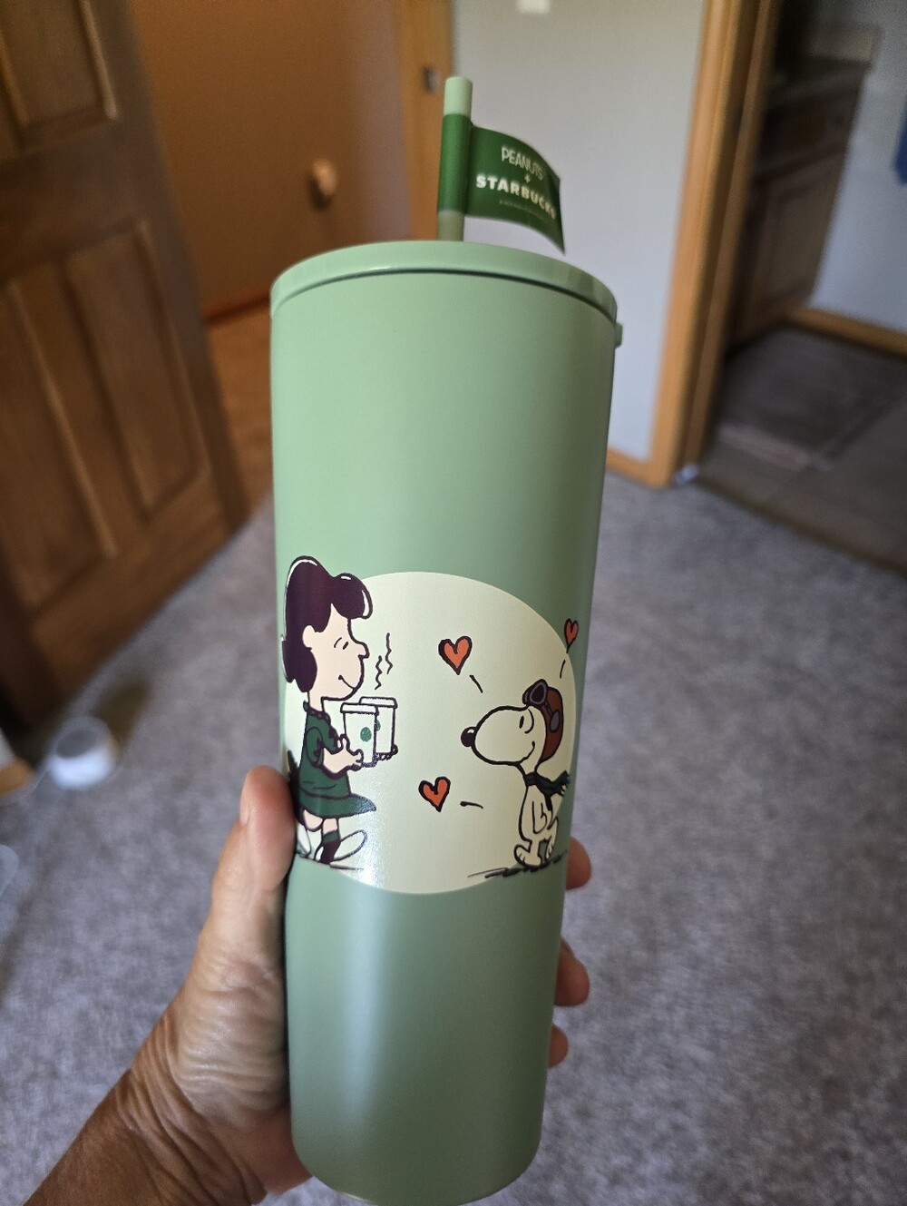 Starbucks Snoopy Peanuts Collection Stainless Steel Tumbler New Lucy